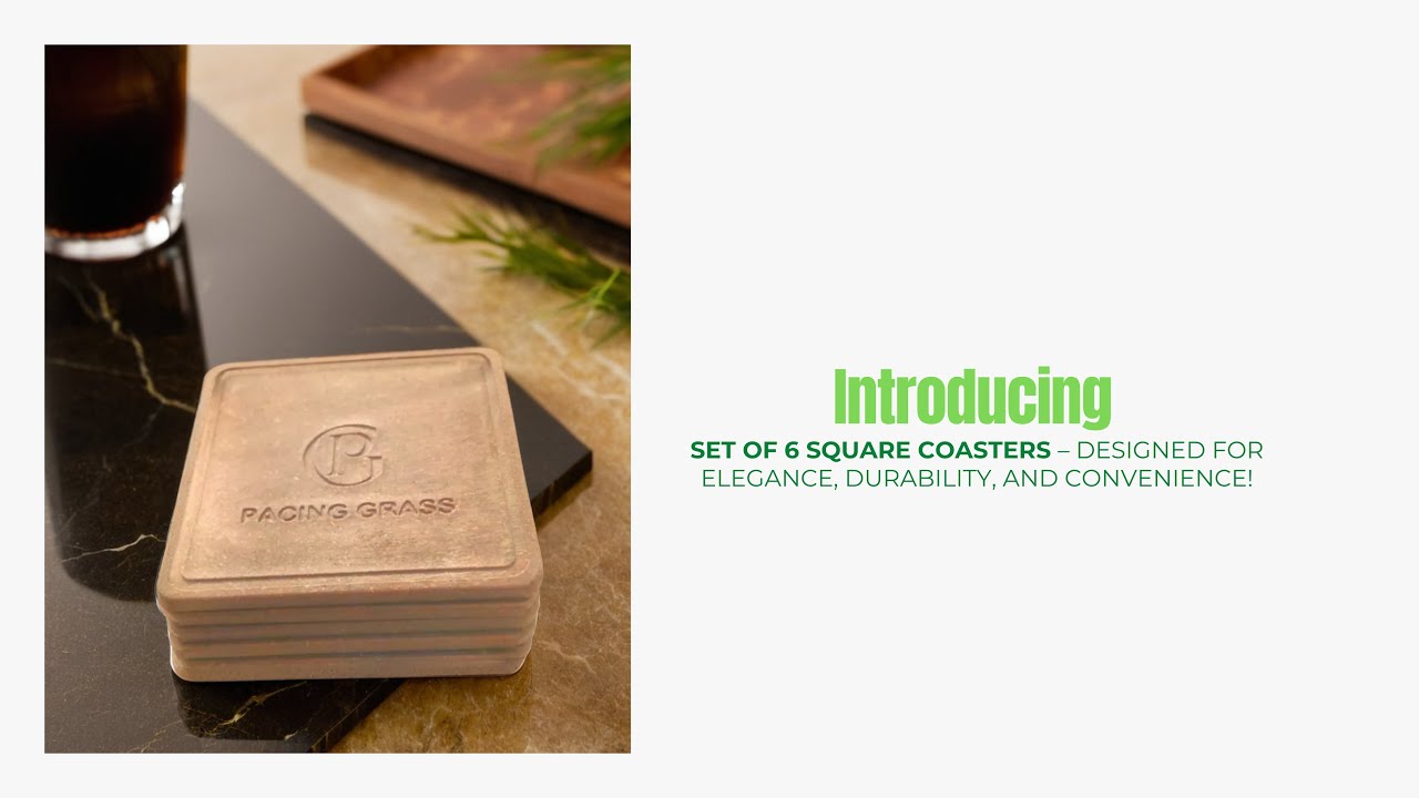 Protect Your Surfaces in Style: Elegant Set of 6 Coasters &ndash; A Must-Have for Every Home!