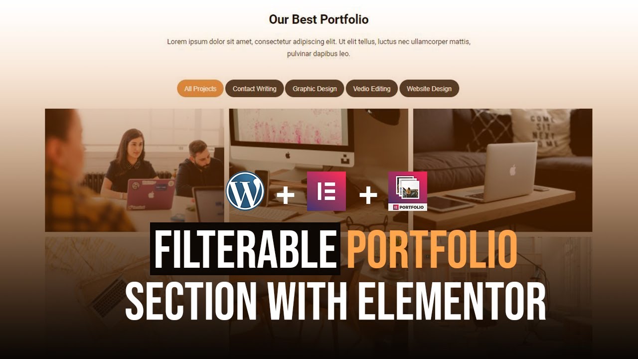 Filterable Portfolio 100% Free | Powerfolio & Elementor | Portfolio Plugin | Elementor Tutorials