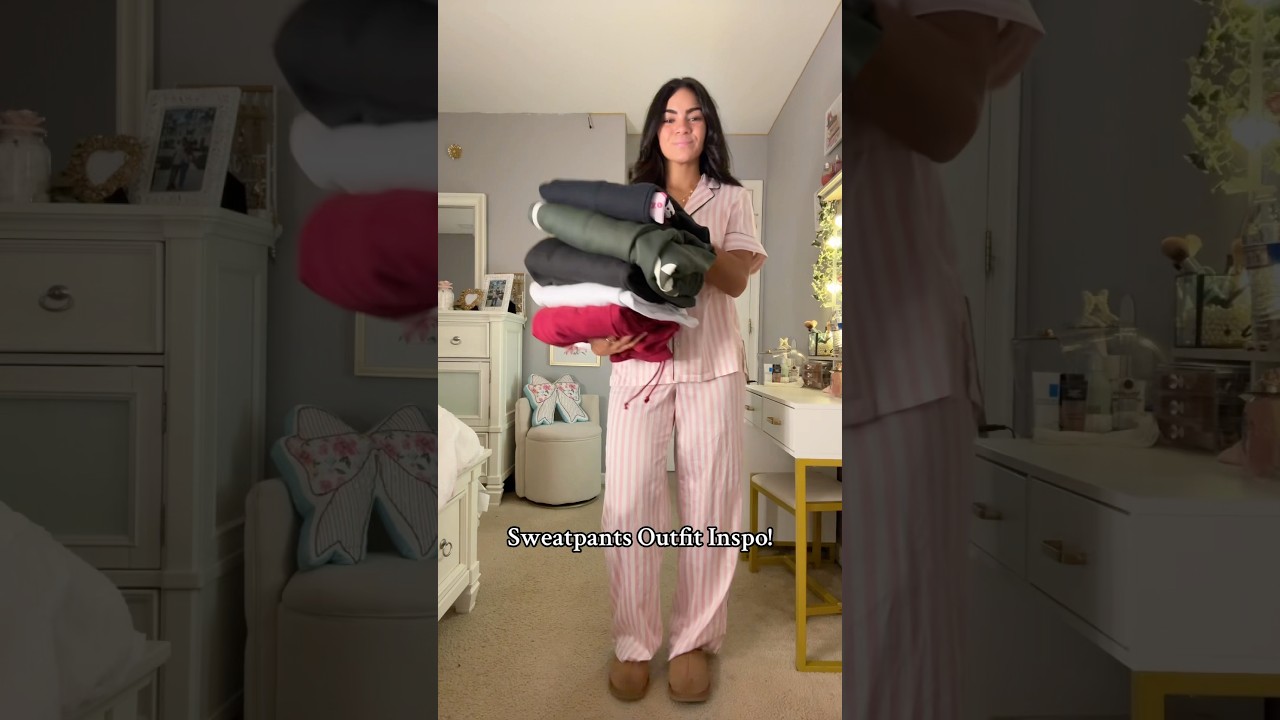 Sweatpants outfit inspo!!🤍🤍 #ootd #outfitideas #clothing #style #school #sweatpants #fall #comfy
