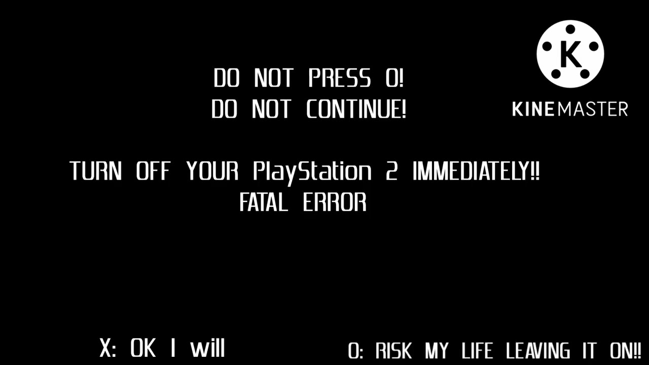 PS2 Creepy Kill Screen (FAKE) (ft 70 Headed Demon Barney Error)