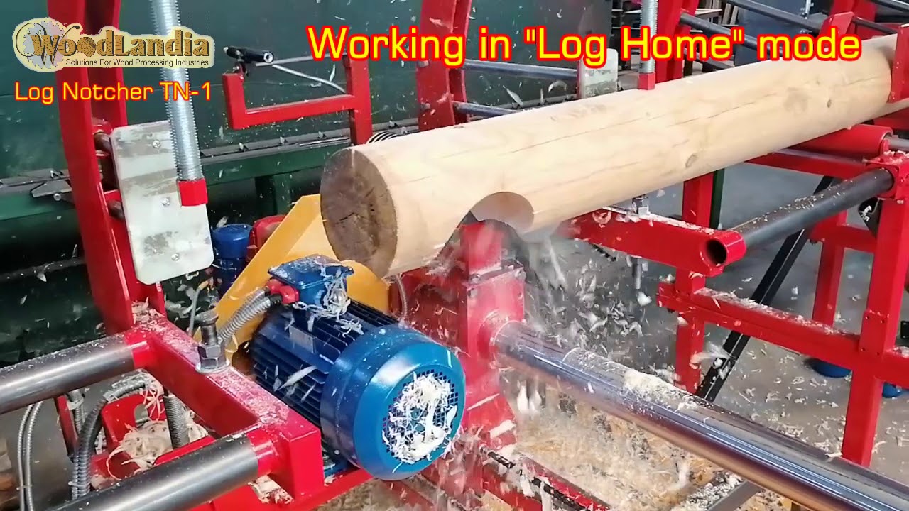 Woodlandia Log Notcher TN-1 working in 