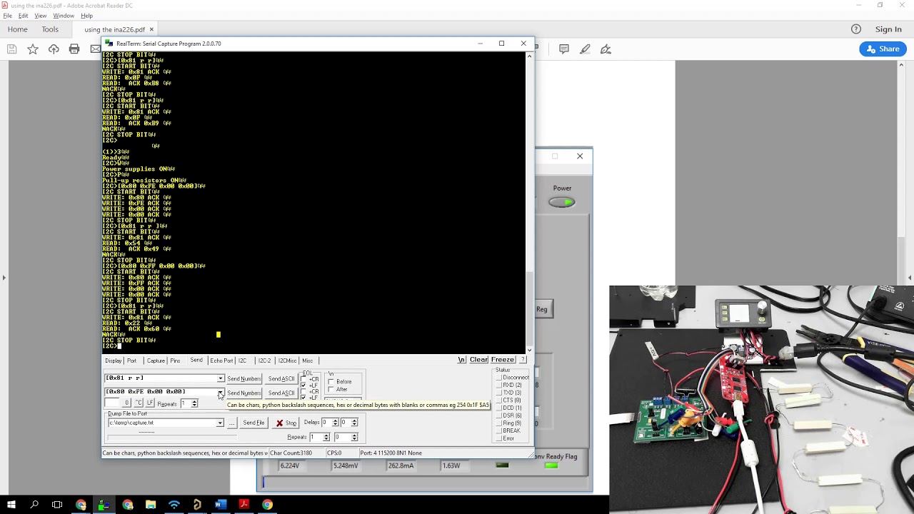 INA226 and Bus pirate, complete I2C example
