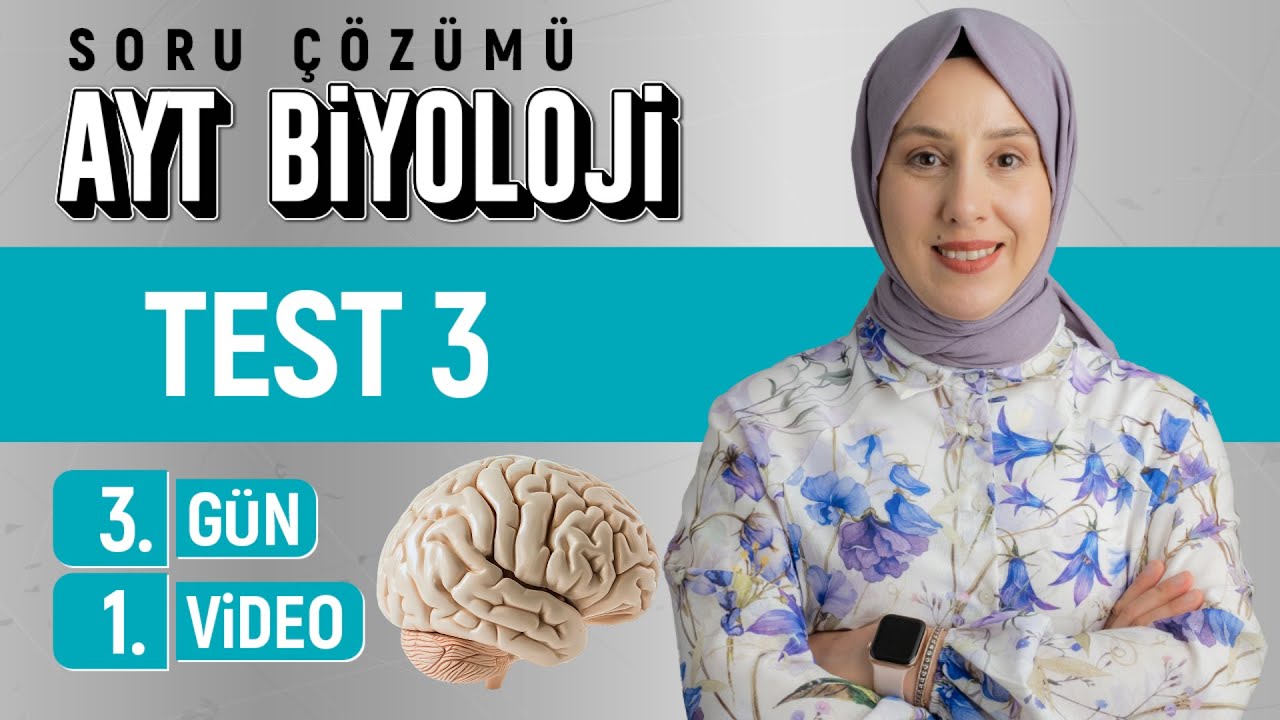 3.Gün - 3.Test Çözümü | AYT Soru Bankası  Çözümleri |50 Günde AYT Biyoloji Kampı | Kuvvetli Biyoloji