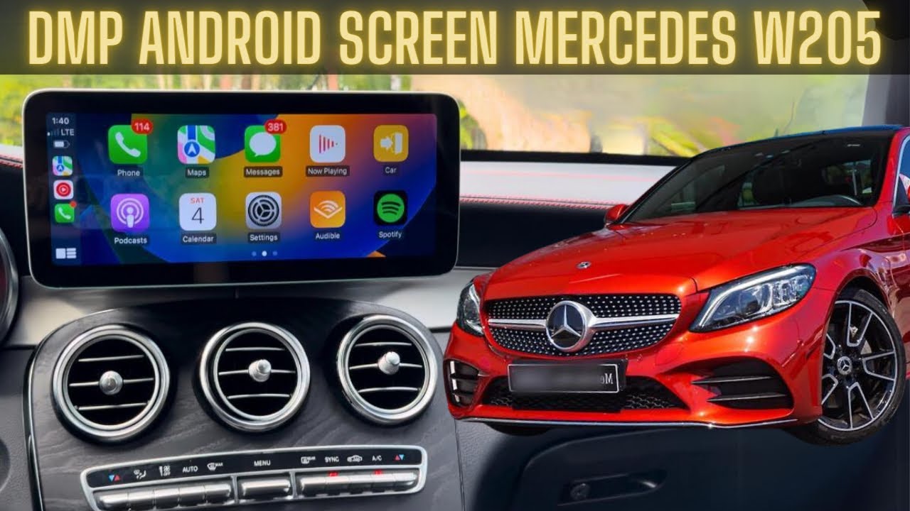 ЭКРАН DMP ANDROID для Mercedes-Benz C-Class 2014+ | Полная установка C300, C63, GLC, C350 (W205)