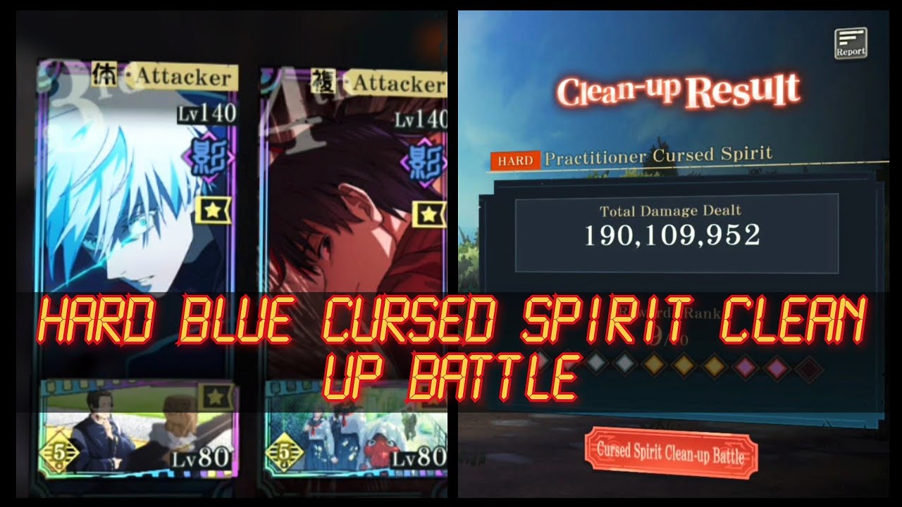 A0 Gojo + A0 Yuta Almost 10/10 Clear Hard Clean Up Battle - JJK Phantom Parade