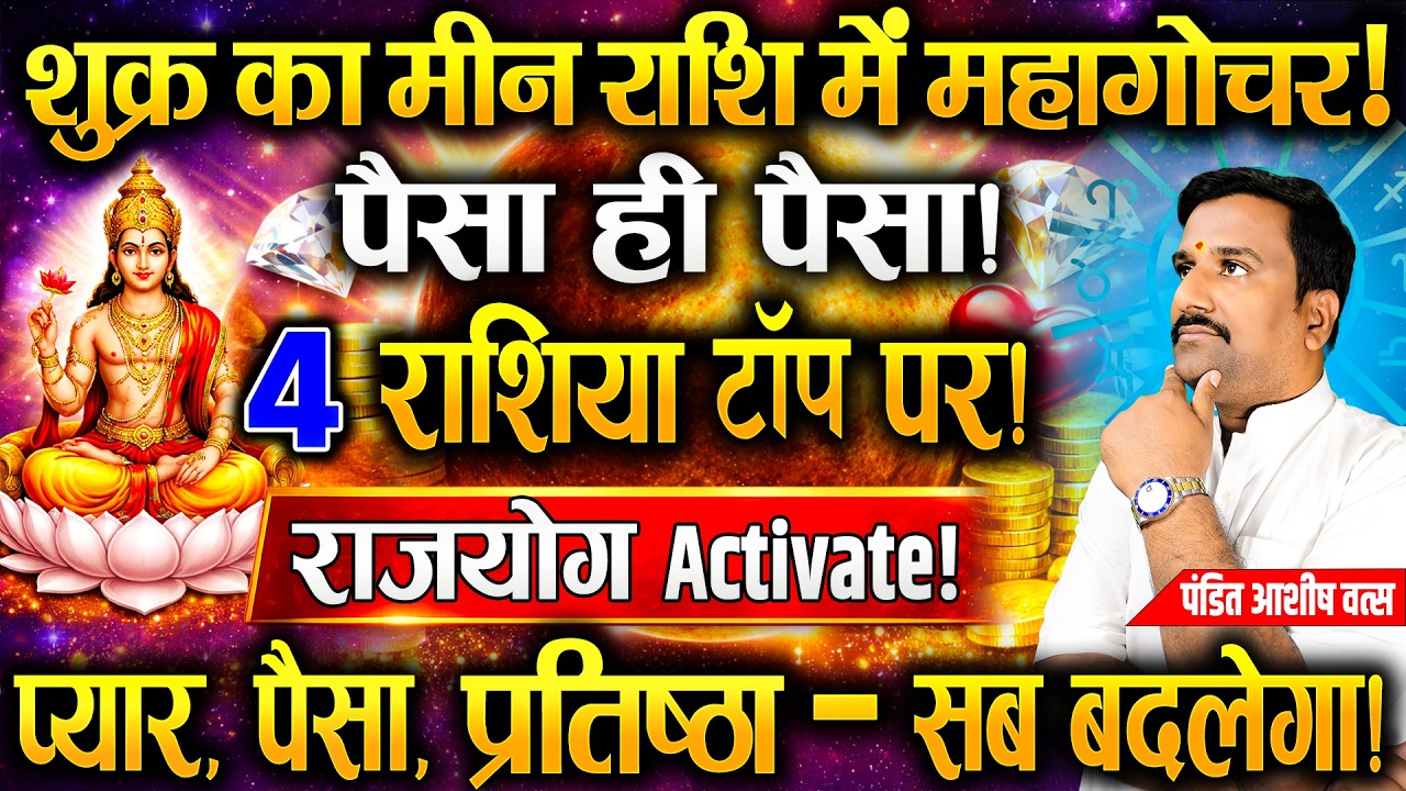 2 मार्च 2026 से बदलेगी किस्मत! शुक्र का मीन राशि में महागोचर | होली से पहले इन राशियों पर धन वर्षा