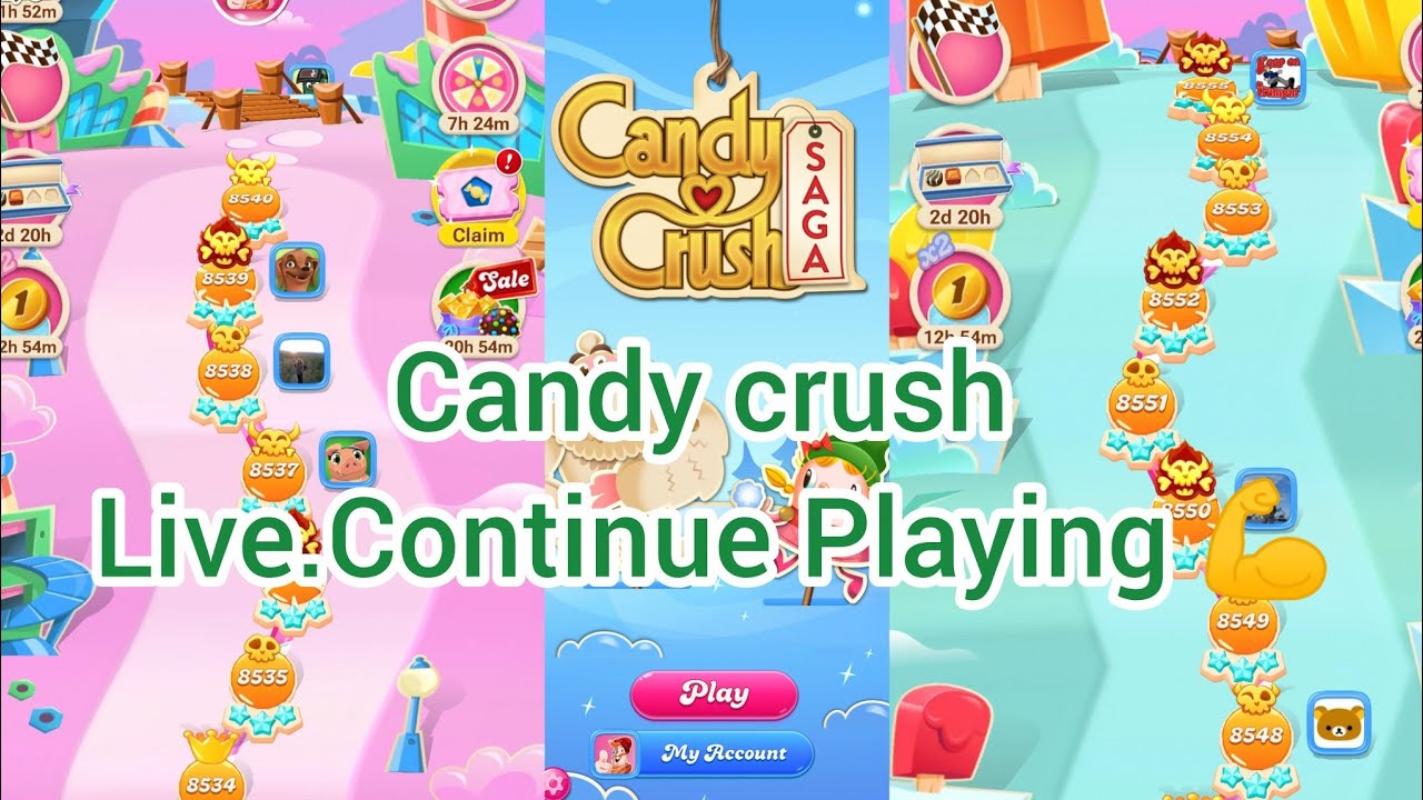 Live Candy Crush 😍 Continue Play 💪