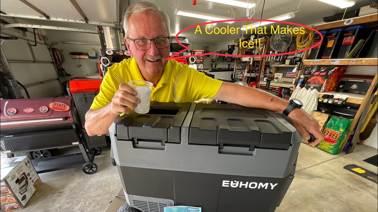Honest Review of The EUHOMY Portable Ice Maker and Cooler! Runs on AC / DC or Built In Battery!