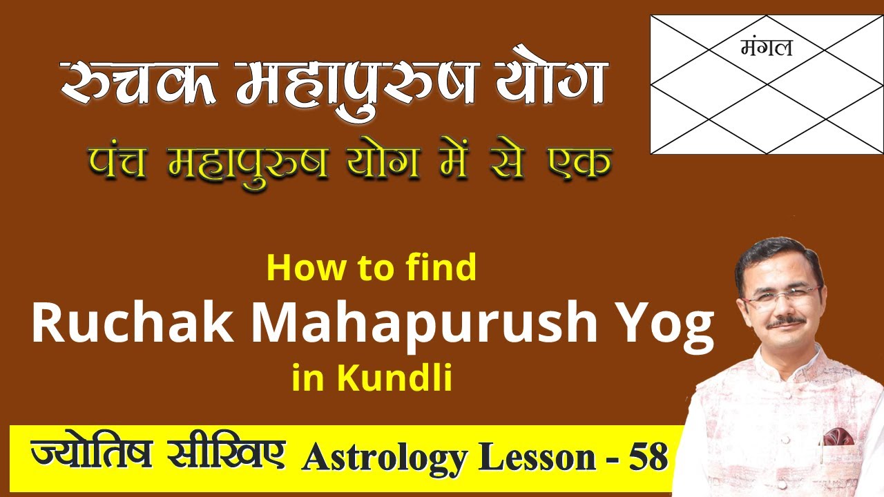 रुचक महापुरुष योग - पञ्च महापुरुष योग  Ruchak Mahapurush yog in astrology Panch mahapurush yog