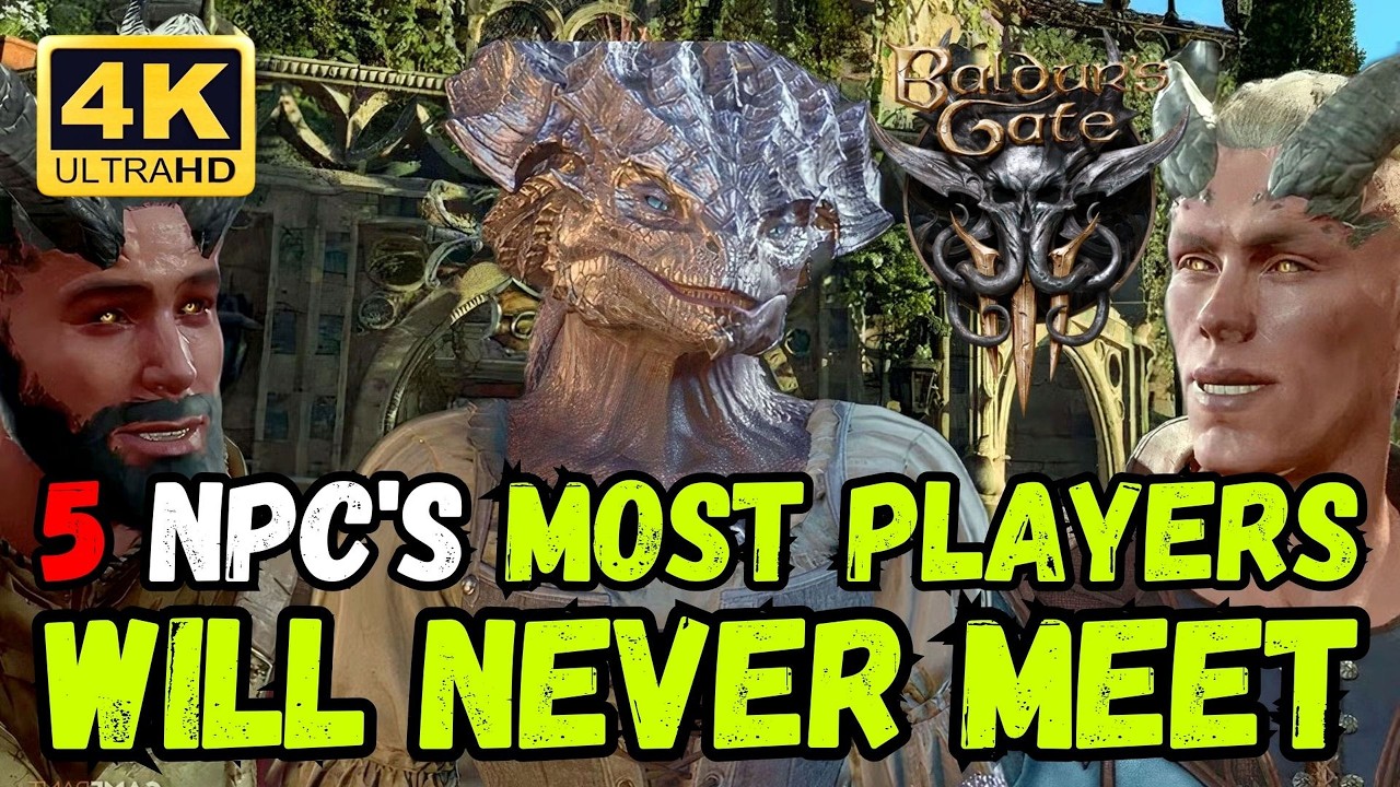 5 NPCs Most Players Will Never Meet in Baldur's Gate 3 👤✨ Baldur’s Gate 3 Patch 8 Gameplay 4K #rpg
