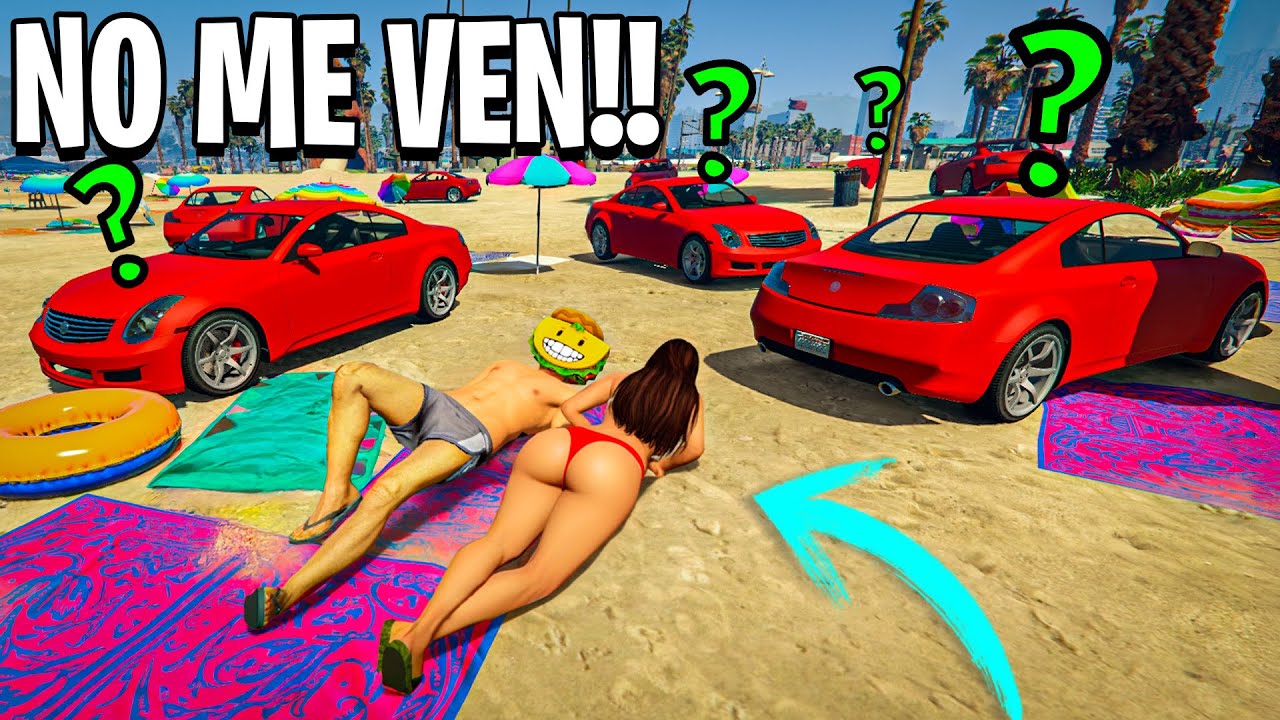 Tengo que COMPORTARME como un NPC para GANAR en la PLAYA!! - GTA 5 Online