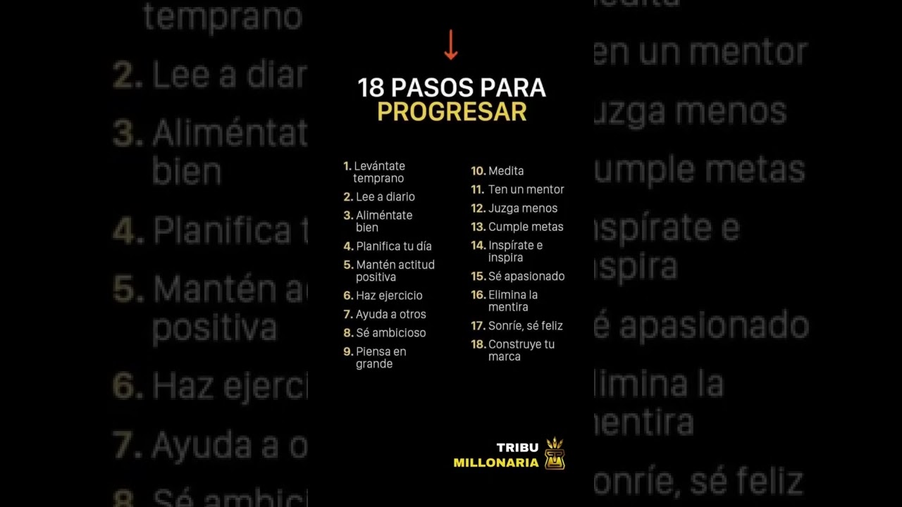 18 pasos para progresar