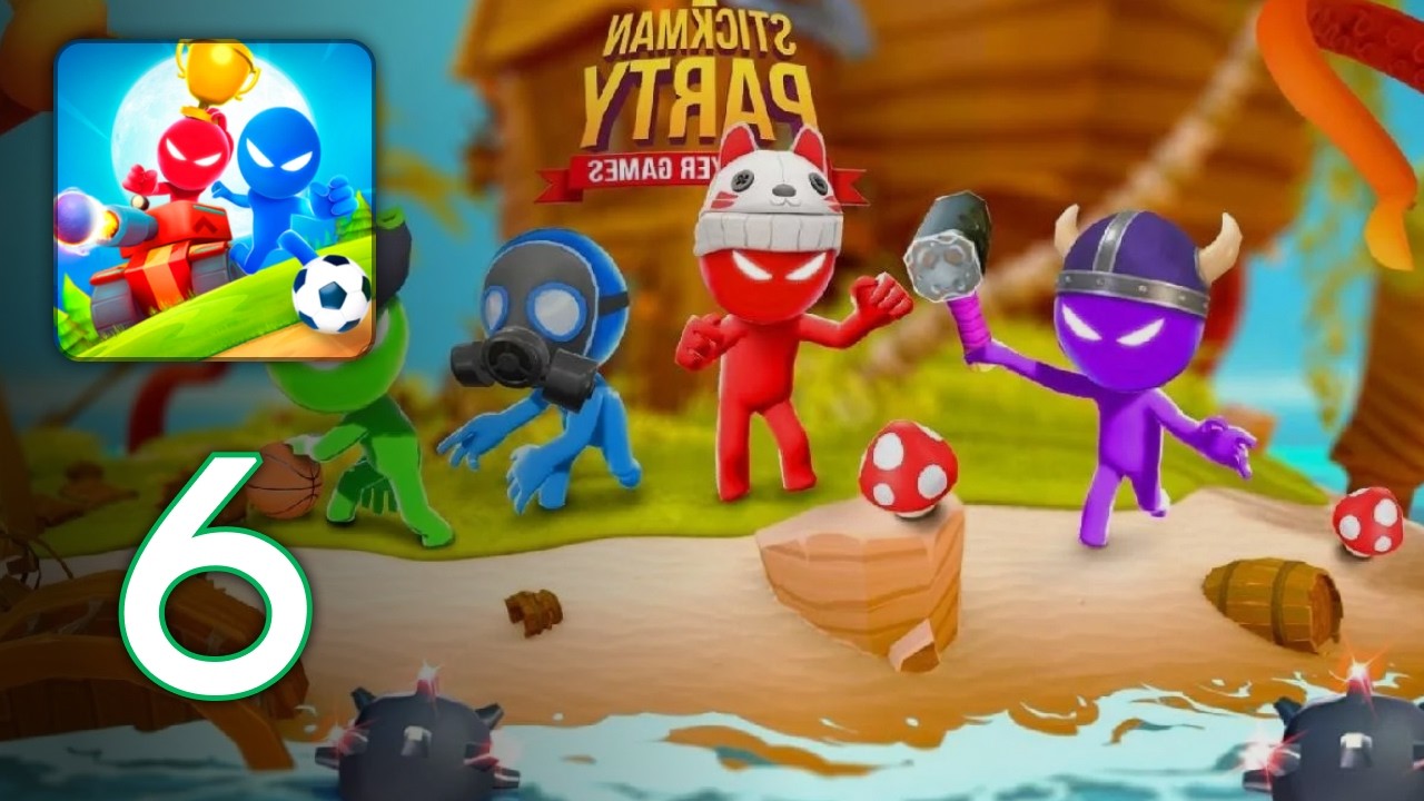 Stickman Party - Gameplay Walkthrough Part 6 [ iOS, Android ]