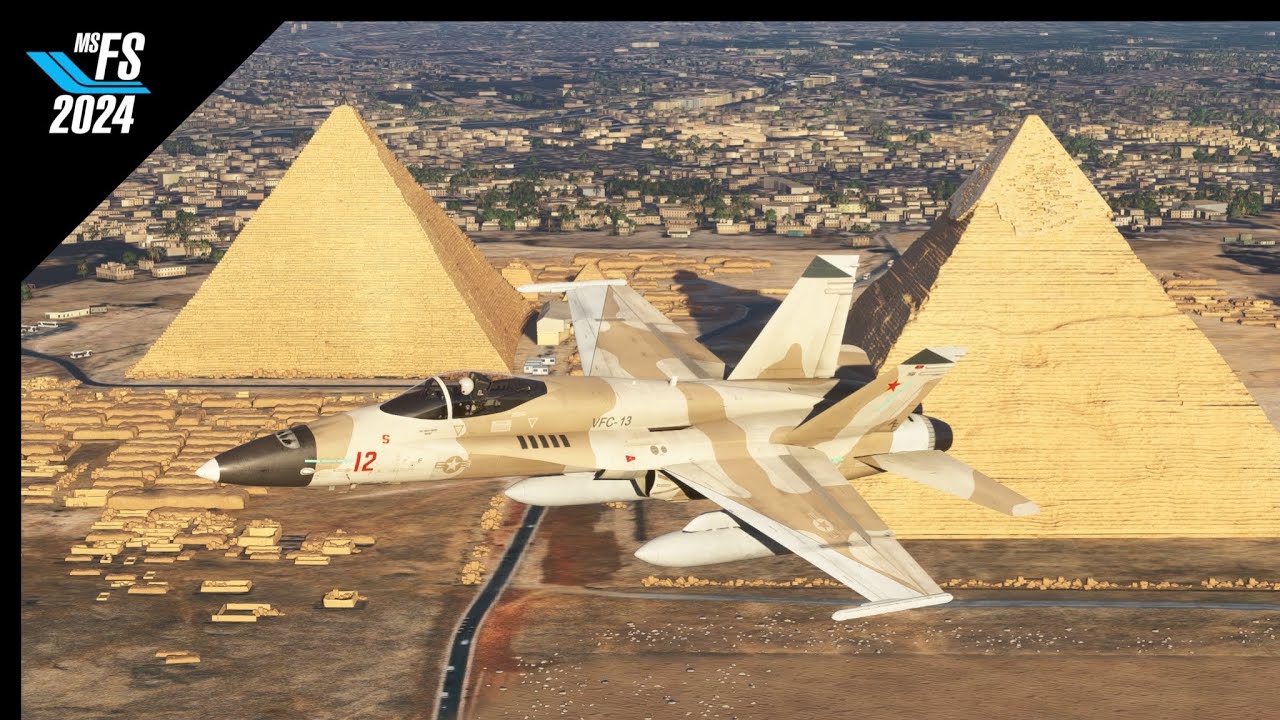 MSFS2024 | F/A-18C Hornet | The Great Pyramids | FSRealistic | Max Settings Ultra 