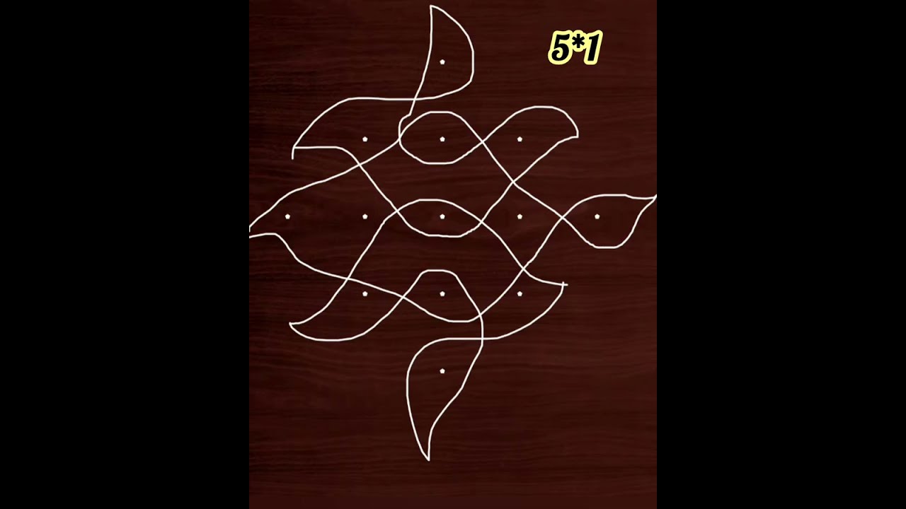 5*1  daily rangoli#decorationrangoli #easydailyrangoli