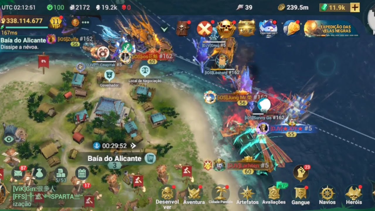 Battle IOS 162 Vs DJV 5 Sea of Conquest Season 13 X7