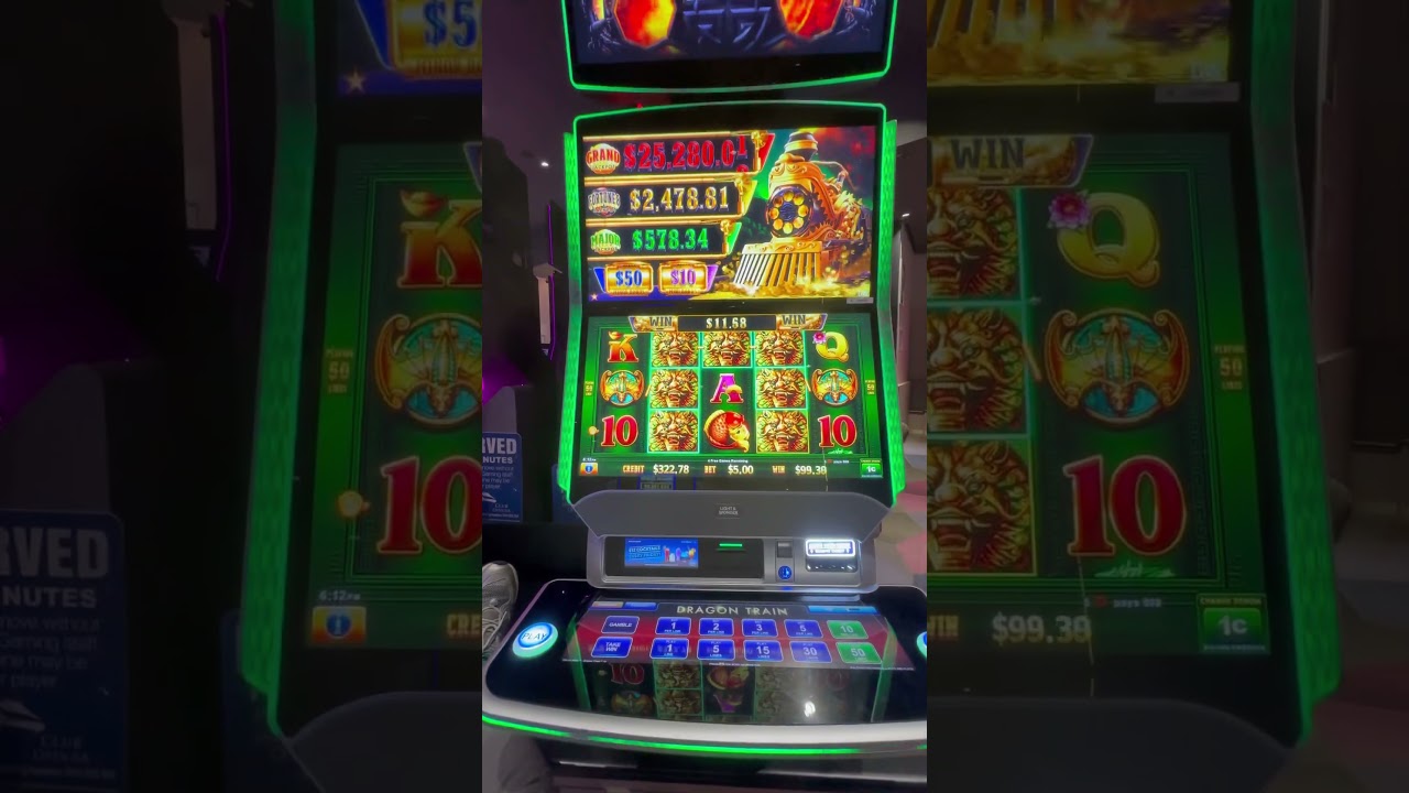 5$ Max bet big winning on dragon Train #casino #slotscasinogames #bigwinnings #slotking