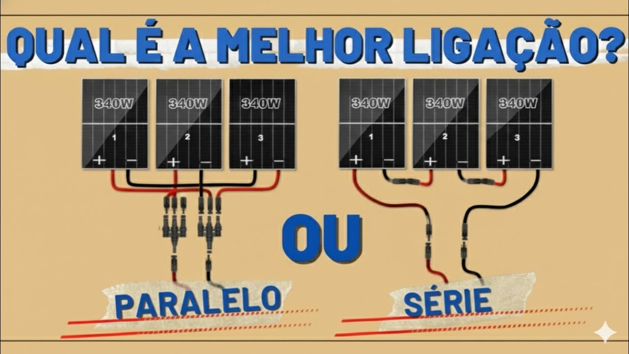 Quando que é MAIS VANTAGEM Ligar os PAINÉIS SOLARES em SÉRIE ou em PARALELO???