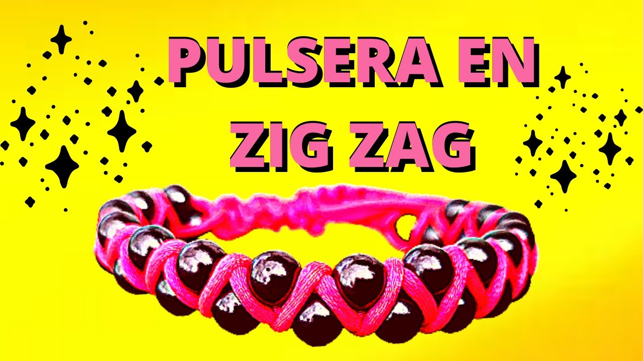 PULSERA DE HILO DE COLA DE RATON HILO CHINO CON BOLAS EN ZIG ZAG FACL PASO A PASO TUTORIAL MACRAME