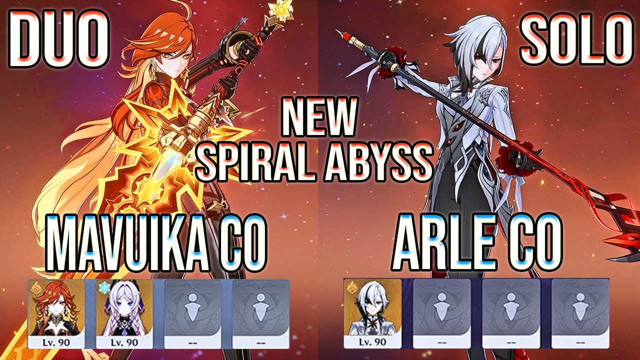 New Abyss Duo Mavuika C0 & Solo Arlecchino C0 Spiral Abyss 5.4 Floor 12 Genshin impact