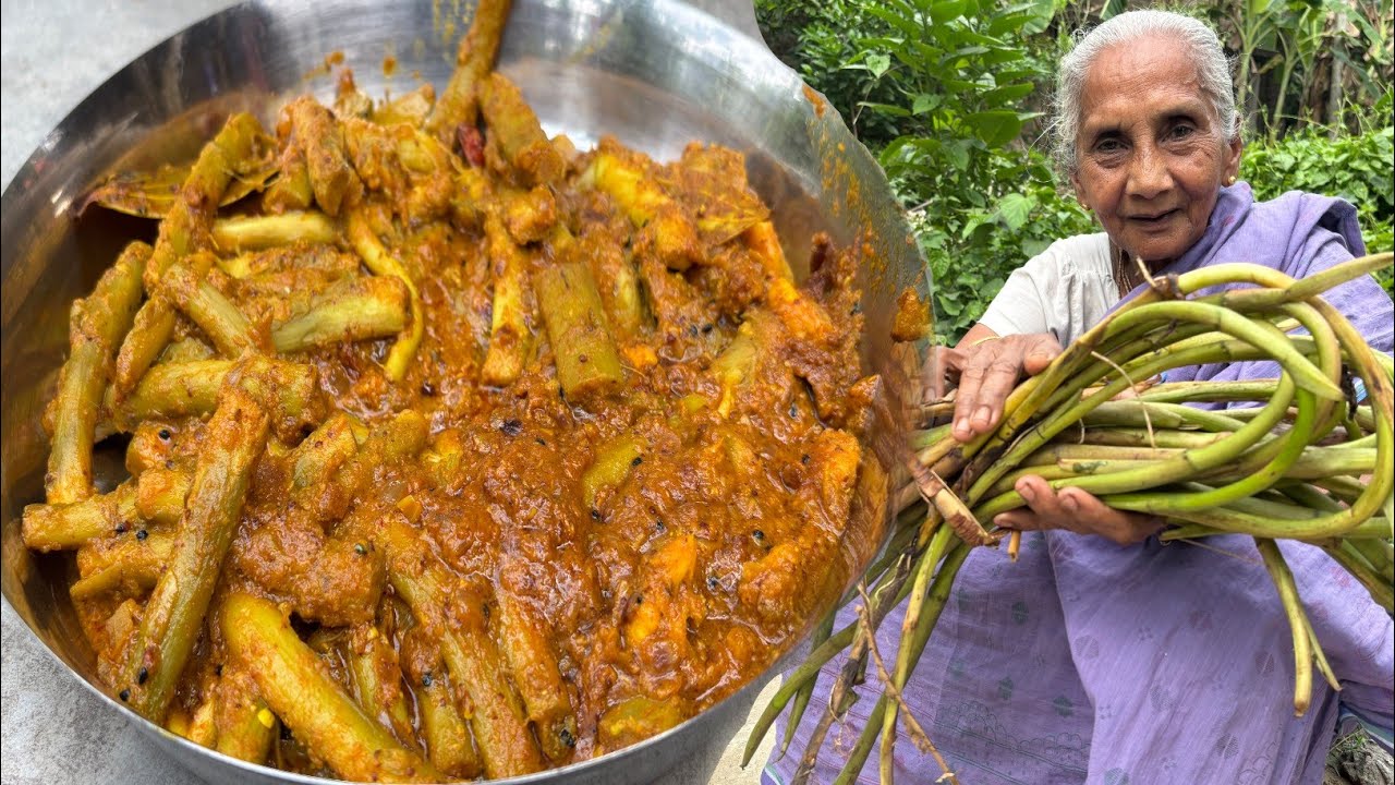 ঠাকুমার হাতের সেরা স্বাদের কচুর লতি রান্না।এভাবে রান্না করলে একটুও গলা  চুলকাবে না।KochurLoti Recipe