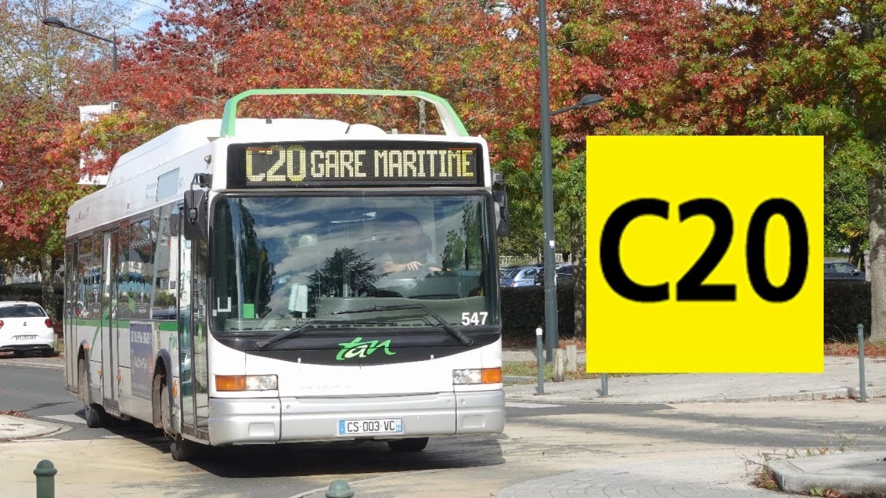Heuliez GX 317 GNV N°547 - Ligne C20 entre Pont du Cens et École Centrale - Réseau TAN - Nantes