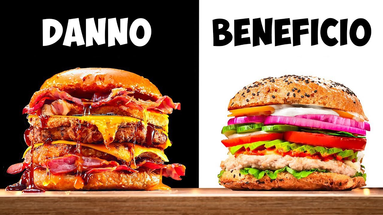 Hamburger più malsano vs. Hamburger più salutare