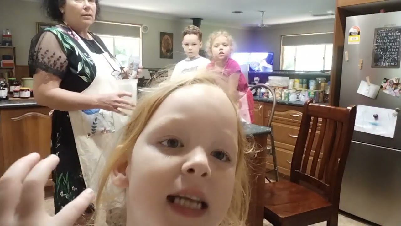 Cooking fun in Granny Cooper's kitchen on Granny Cooper's farm