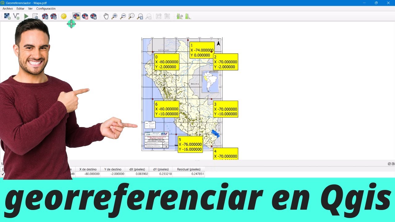 📍 Cómo Georreferenciar un Mapa en QGIS | Paso a Paso Fácil y Rápido 2025