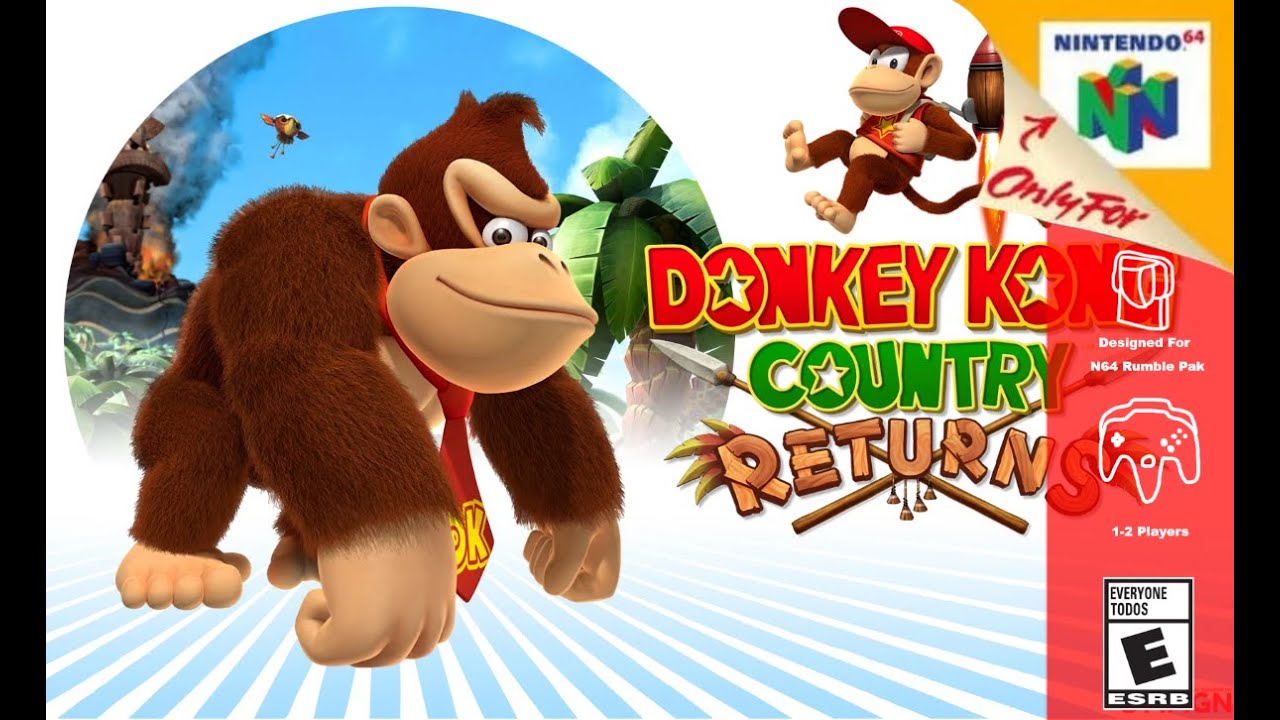 Donkey Kong Country Returns - Rocket Barrel/Gear Getaway (With SM64 Soundfont)