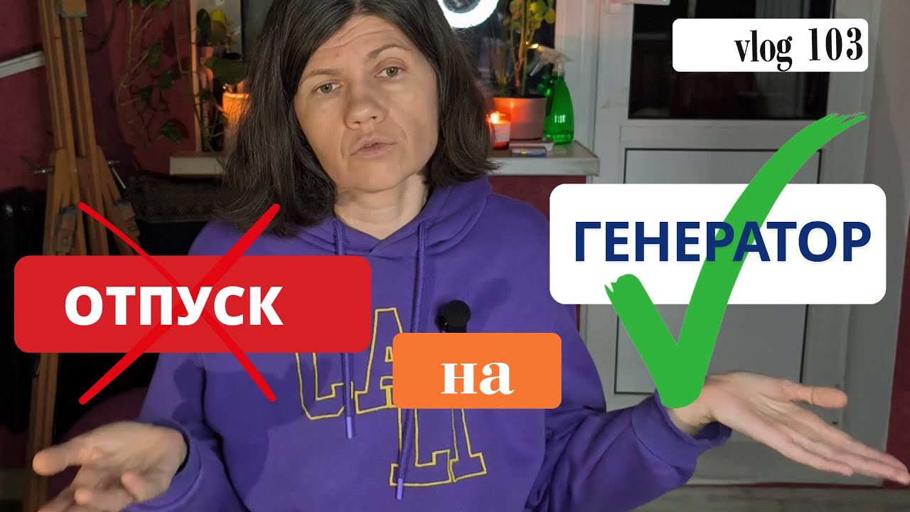 vlog 103. Променяла отпуск на генератор. Отключение света.  Живопись и знаки от мира, моя интуиция