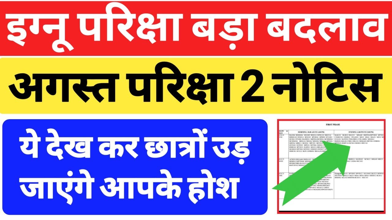 {Breaking News} IGNOU Released June 2021 Exam Final Date Sheet | IGNOU ने किए Exam में 3 बड़े बदलाव?