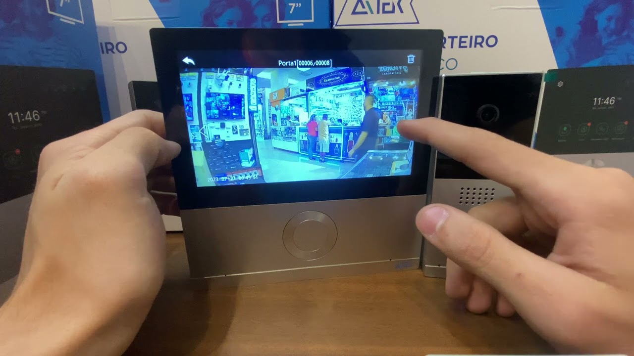 Video porteiro Wifi sem fio App Tuya com câmera fullhd 2mp