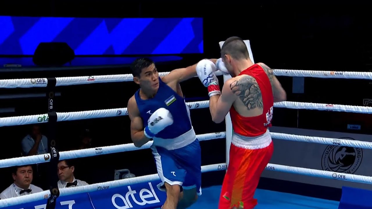 R16 (67KG) SAMADURAU KIRYL (BLR) vs MUYDINKHUJAEV ASADKHUJA (UZB) | IBA World Championships 2023