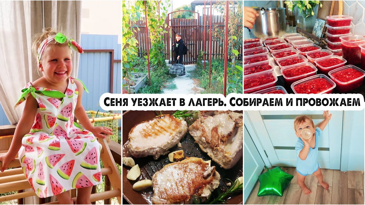Получили путевку в лагерь/Заготовка 6 кг малины/Роскошные наряды для Сони/2 вкусных ужина
