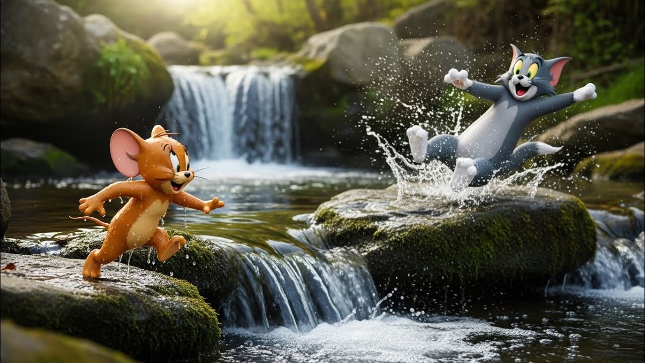 Tom and Jerry | Forest Waterfall Edge Chase 🌲💦 | Funny Cartoon for Kids | New Adventure