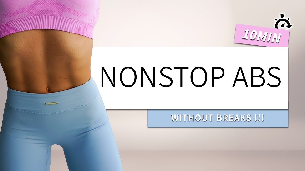 10 MIN AB WORKOUT - non stop / no breaks - no repeat - no equipment - for lower / middle / side abs