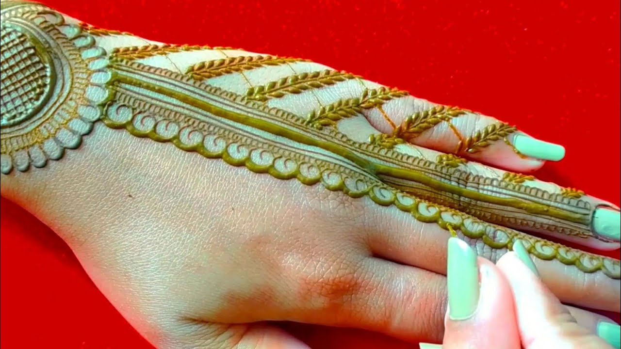 Karwachouth special Mehndi  design for front hand ll basic Arabic + full hand Bridal mehndi design