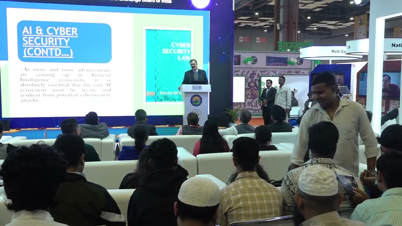 Dr. Pavan Duggal shared key insights on cyber investment fraud at Bharat Ka Share Bazaar, IITF 2025