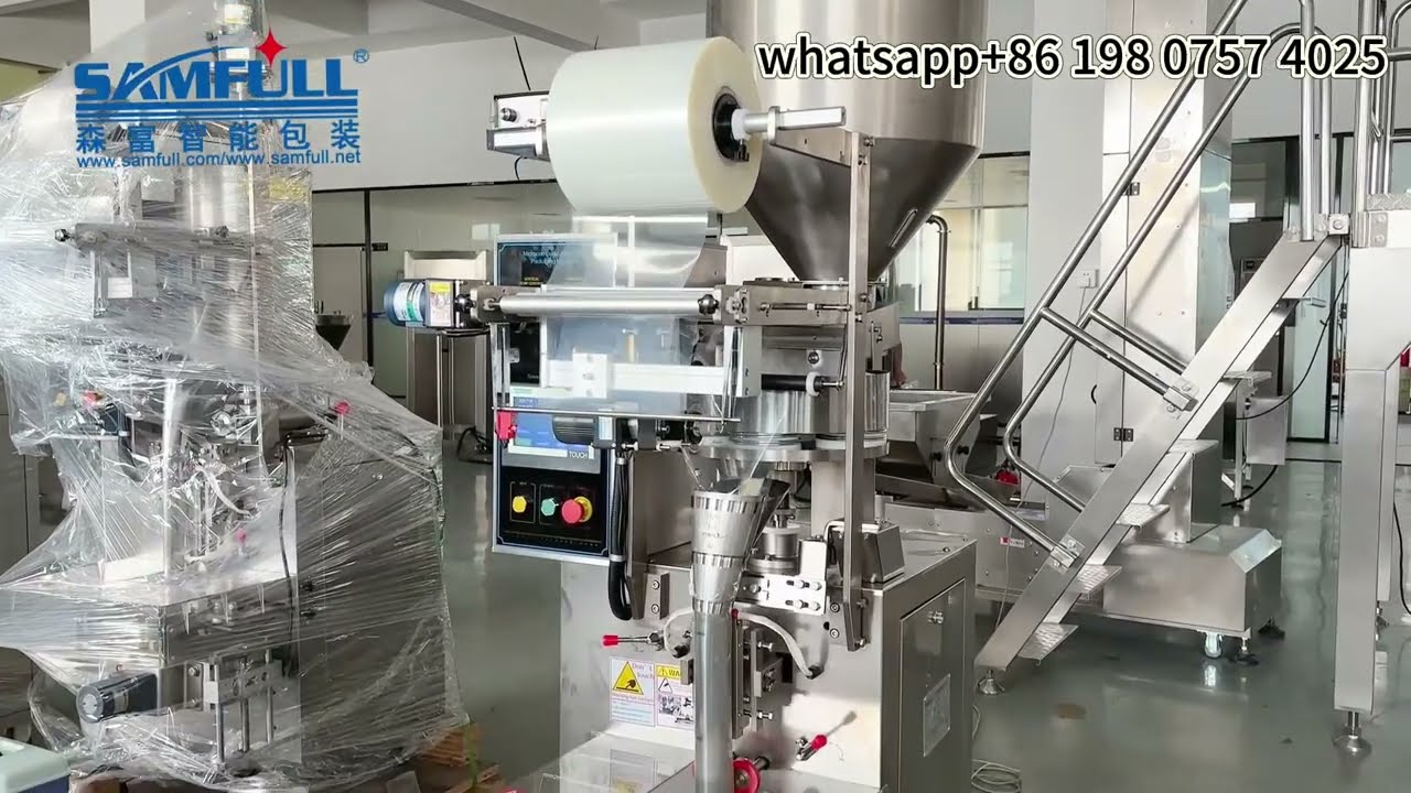 Automatic VFFS packing machine with volumetric cup filler, Rice mini measuring cup filling machine