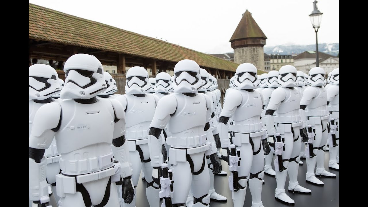 Star Wars Stormtroopers erobern Kapellbr&uuml;cke Luzern/Lucerne