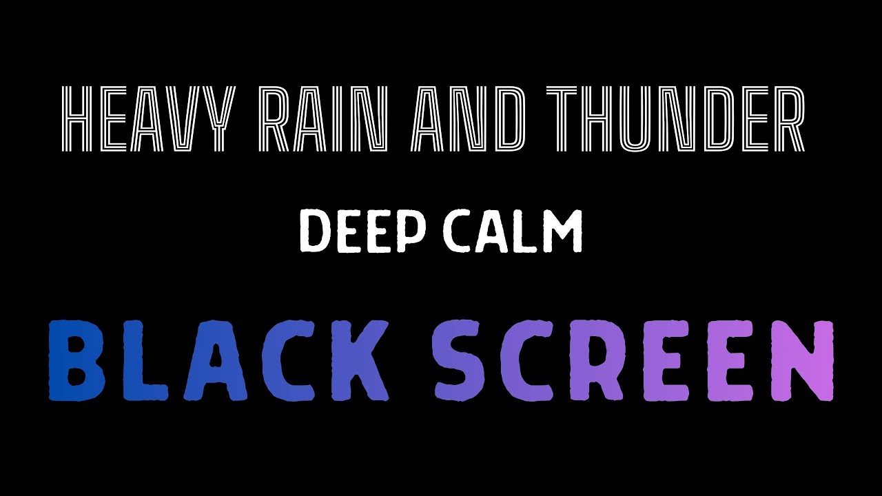 Instant Sleep with Rain NO ADS, Heavy Night Rain Sounds BLACK SCREEN, Sleepy Sounds