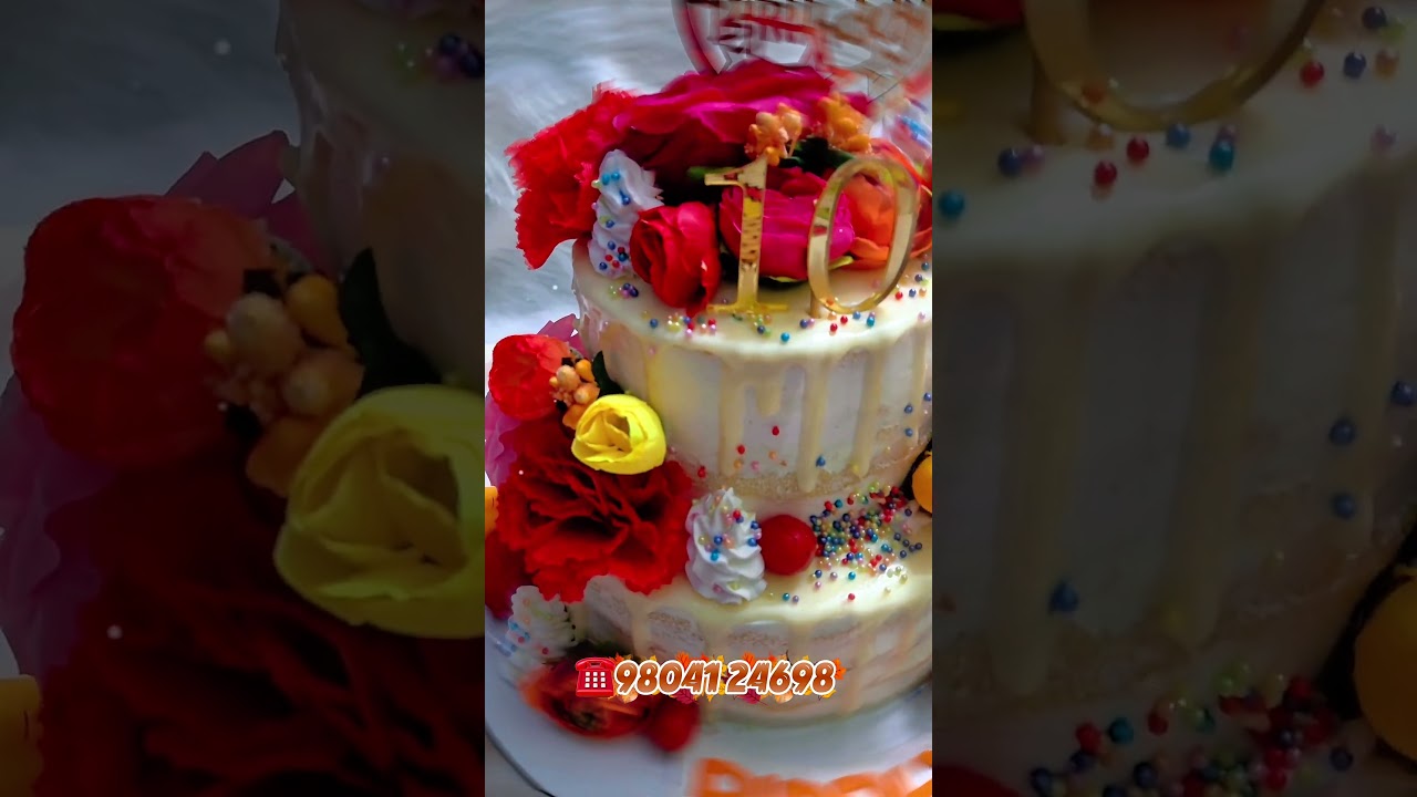 Handmade floral cake 