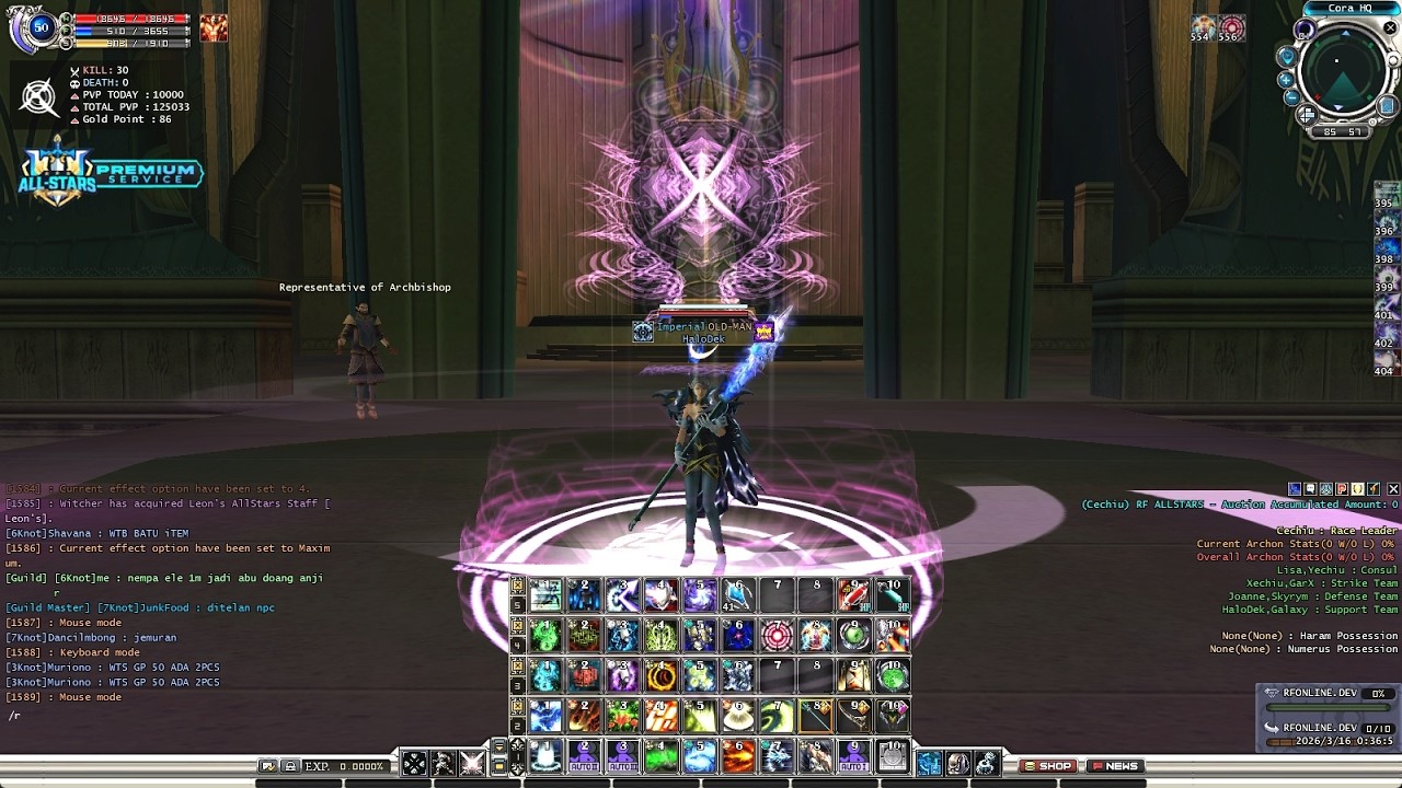 PEMANASAN WAR MALAM DEWAN AURA - RF ALLSTARS