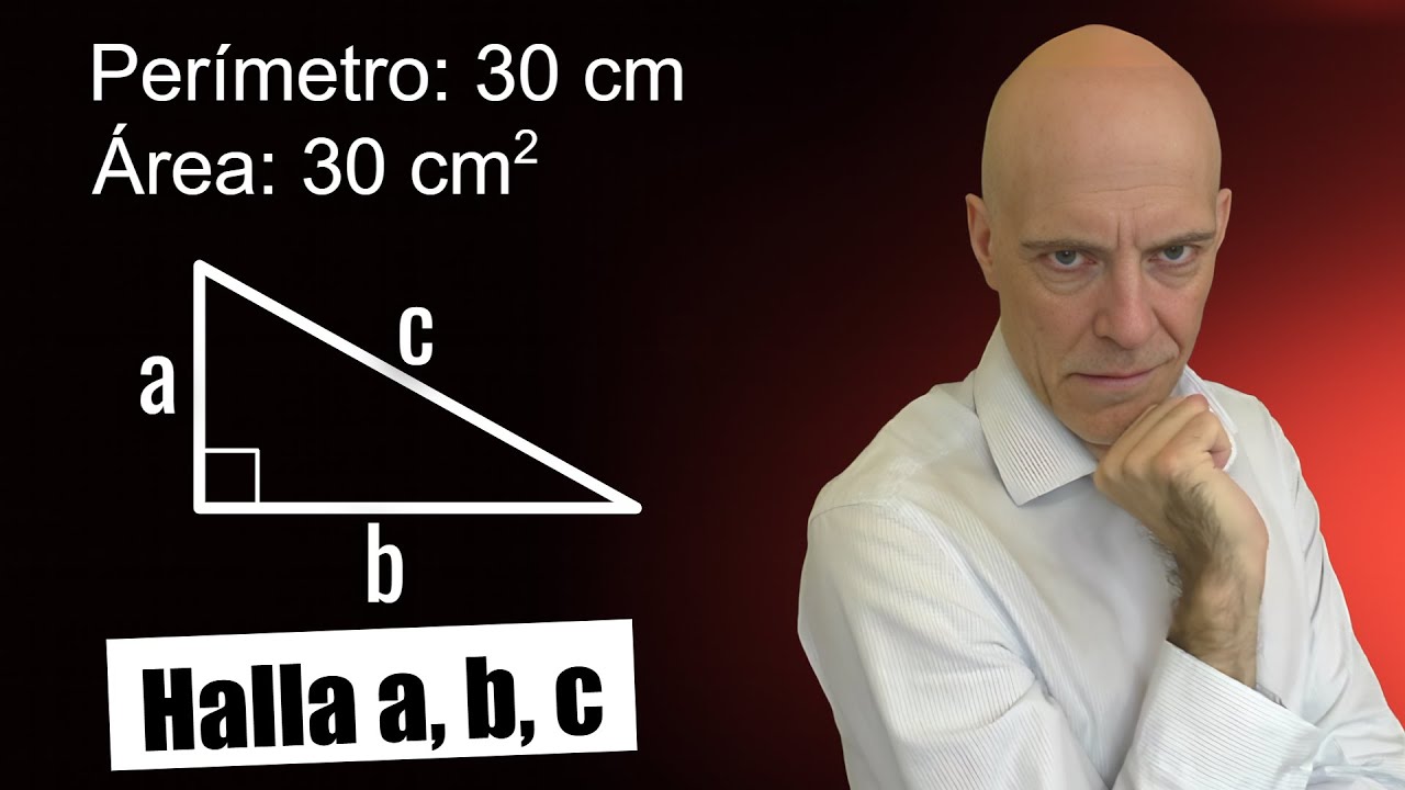Área = 30 cm², Perímetro = 30 cm… ¿Qué lados tiene el triángulo?🧐