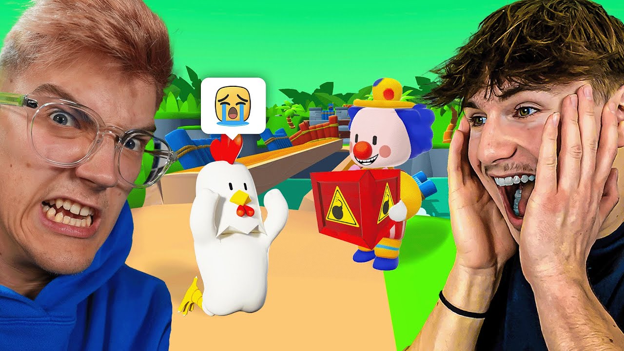 JE PRANK JEANFILS SUR STUMBLE GUYS !! (Il s’énerve)