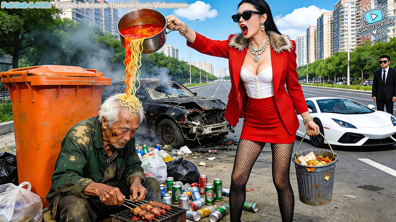 Beggar Hit And Bullied By A Girl, Turns Out Secret Billionaire Ruins Her With One Call