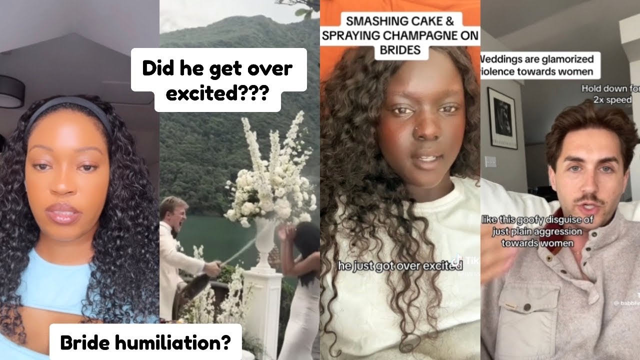 Viral TikTok Of Groom Spraying Champagne On Brides Face Has Got Everyone Talking