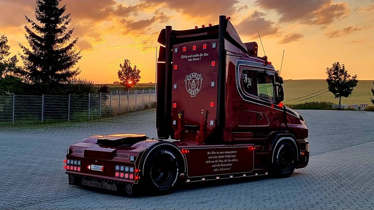 Scania T460 V8  with open Pipe - J.Nisch Viehgroßhandel