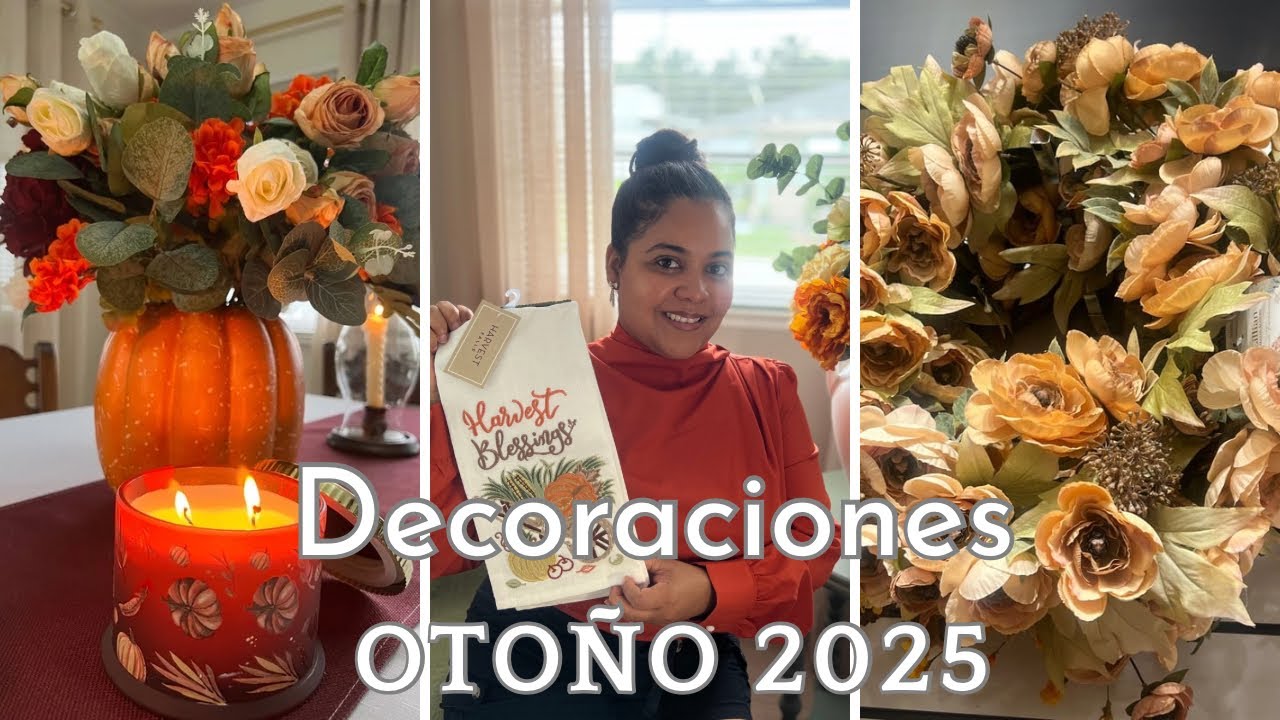Decoraci&oacute;n de Oto&ntilde;o 2025🍂 Manualidad Centro de Mesa + Vamos de Compras 🍁